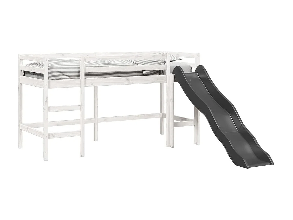 Lit mezzanine d'enfants sans matelas 80x200 cm bois pin massif