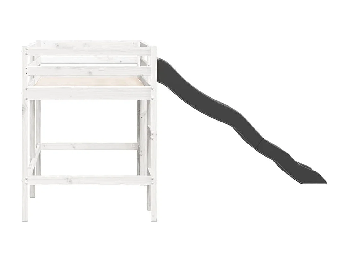 Lit mezzanine d'enfants sans matelas 80x200 cm bois pin massif
