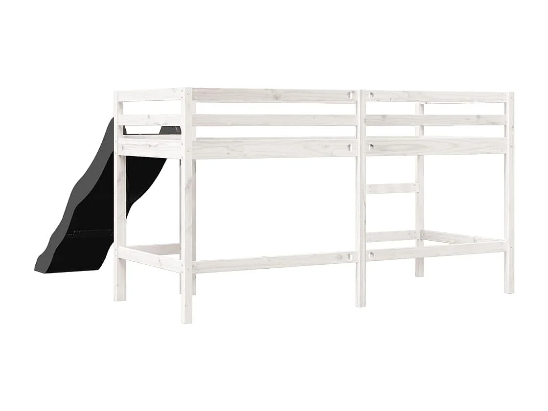 Lit mezzanine d'enfants sans matelas 80x200 cm bois pin massif