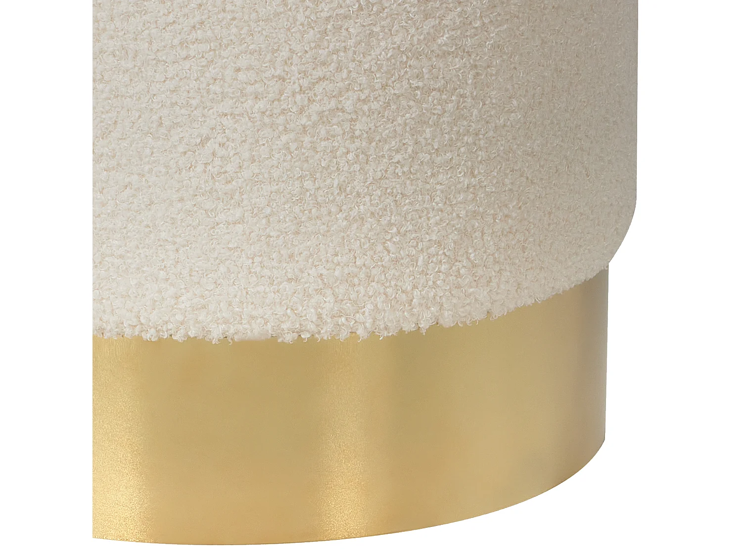 Pouf SOPHIA Bouclé Blanc 39 cm 39 cm 40 cm