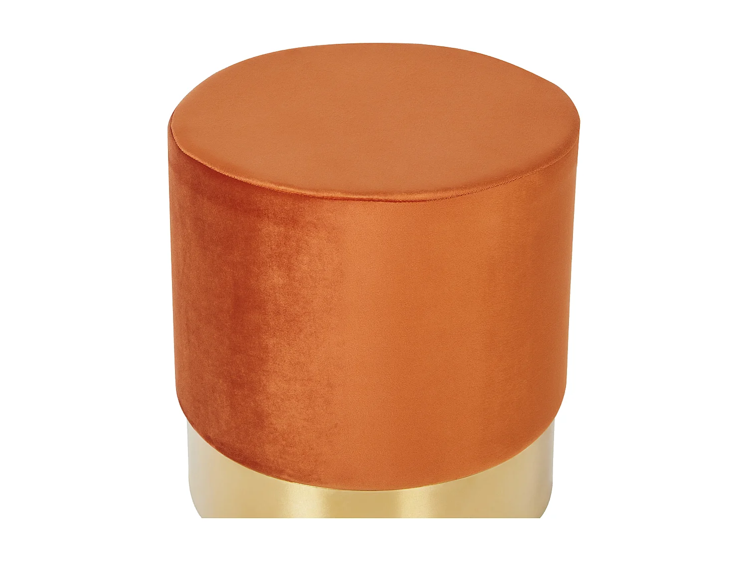 Pouf SOPHIA Velours Orange 39 cm 39 cm 40 cm