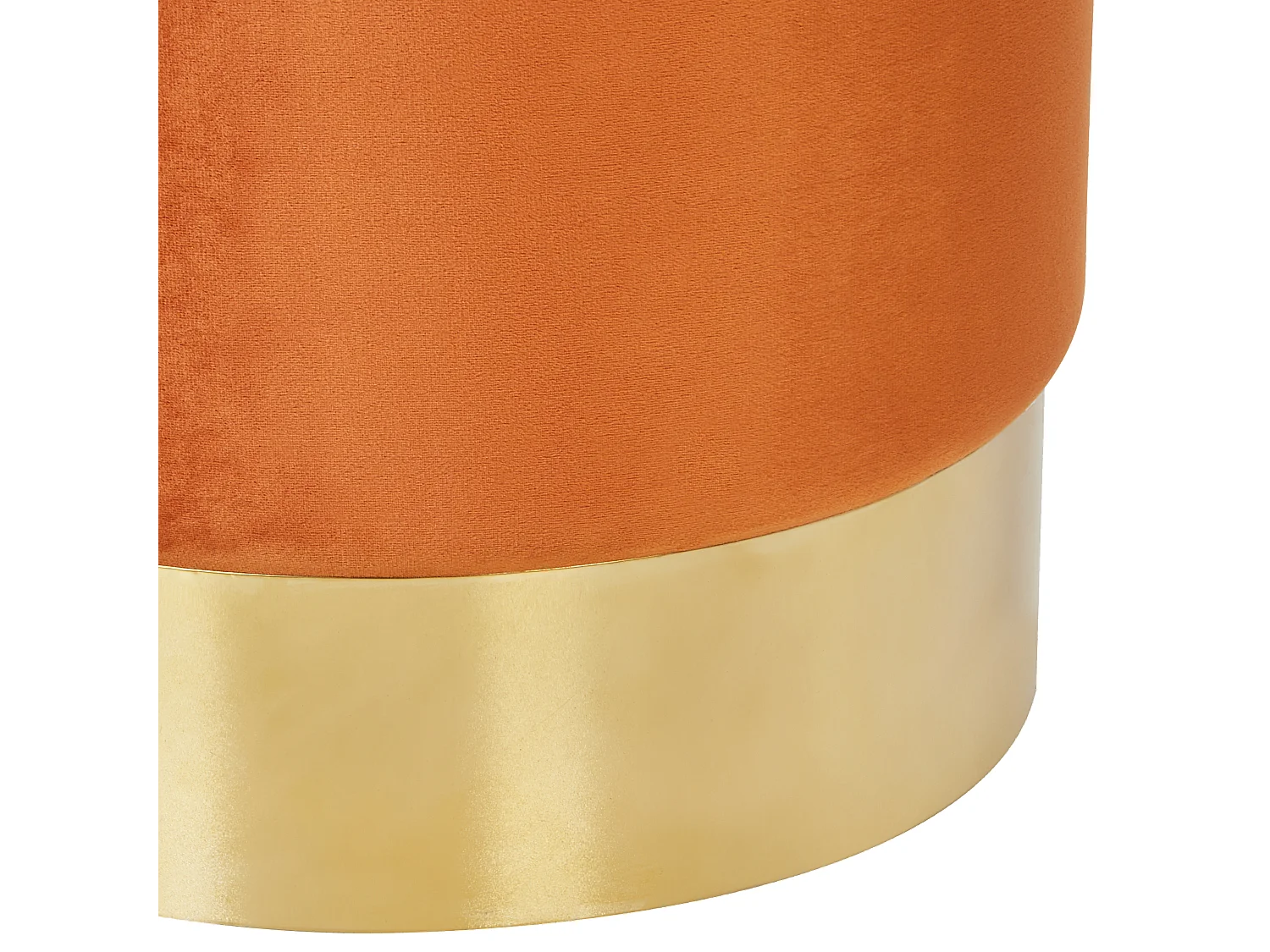 Pouf SOPHIA Velours Orange 39 cm 39 cm 40 cm