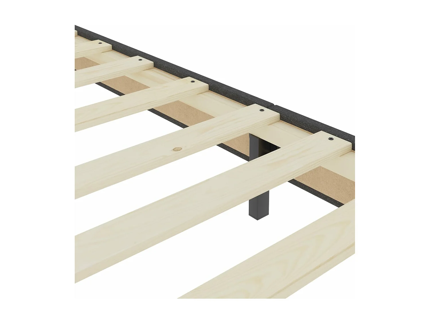 Sommier tapissier Gris foncé Tissu 140x200 cm