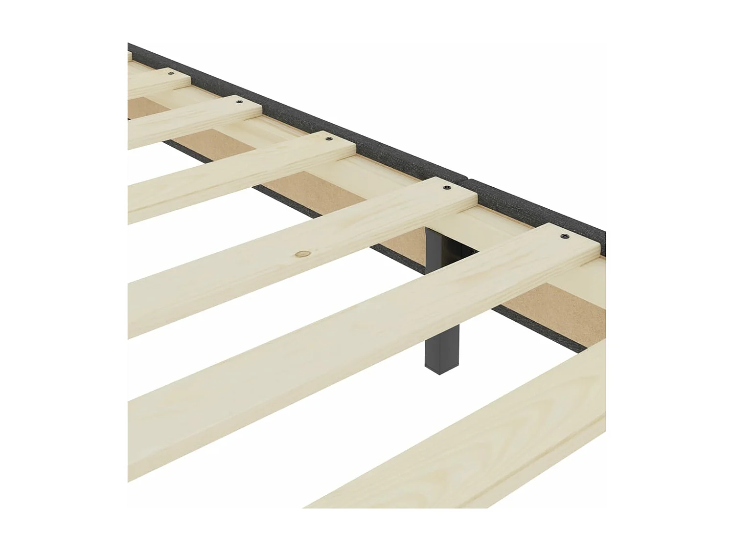 Boxspring stof donkergrijs 140x200 cm