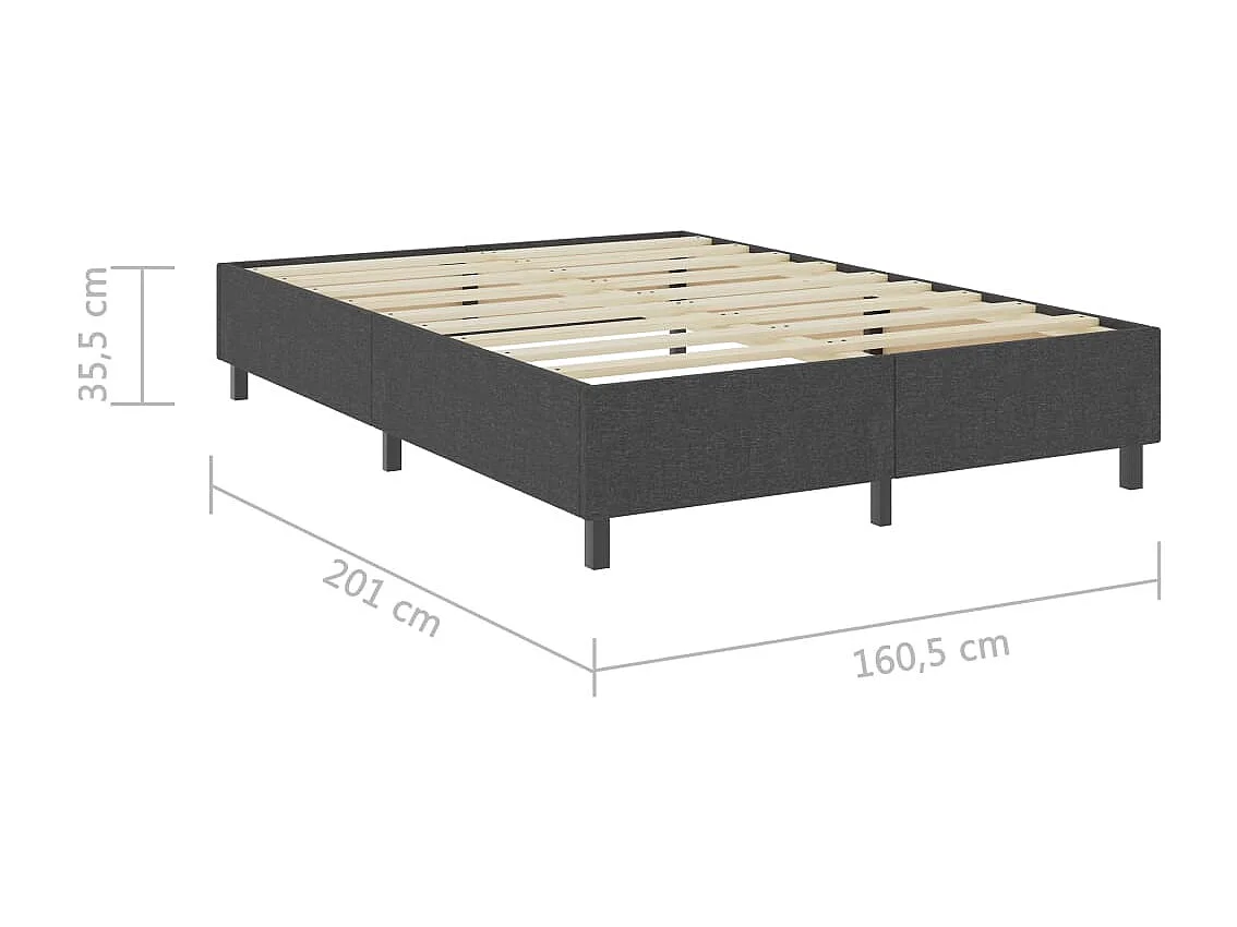 Boxspringframe stof grijs 160x200 cm