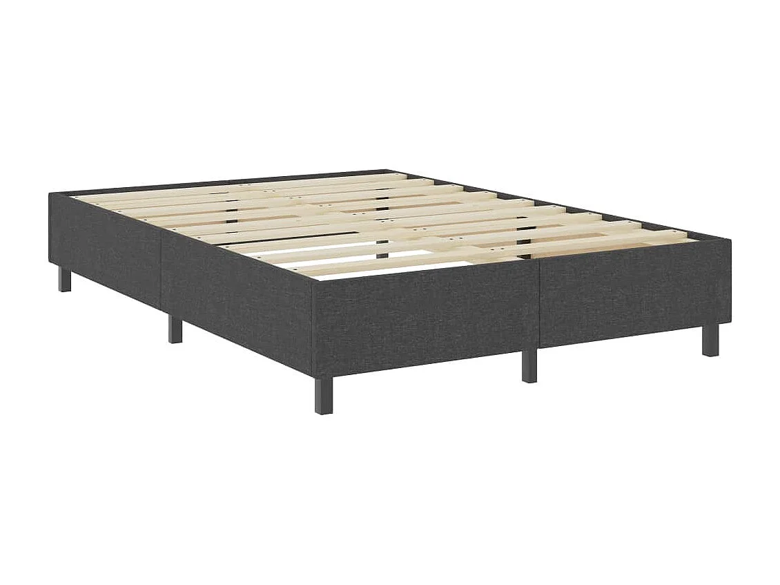 Boxspring stof donkergrijs 140x200 cm