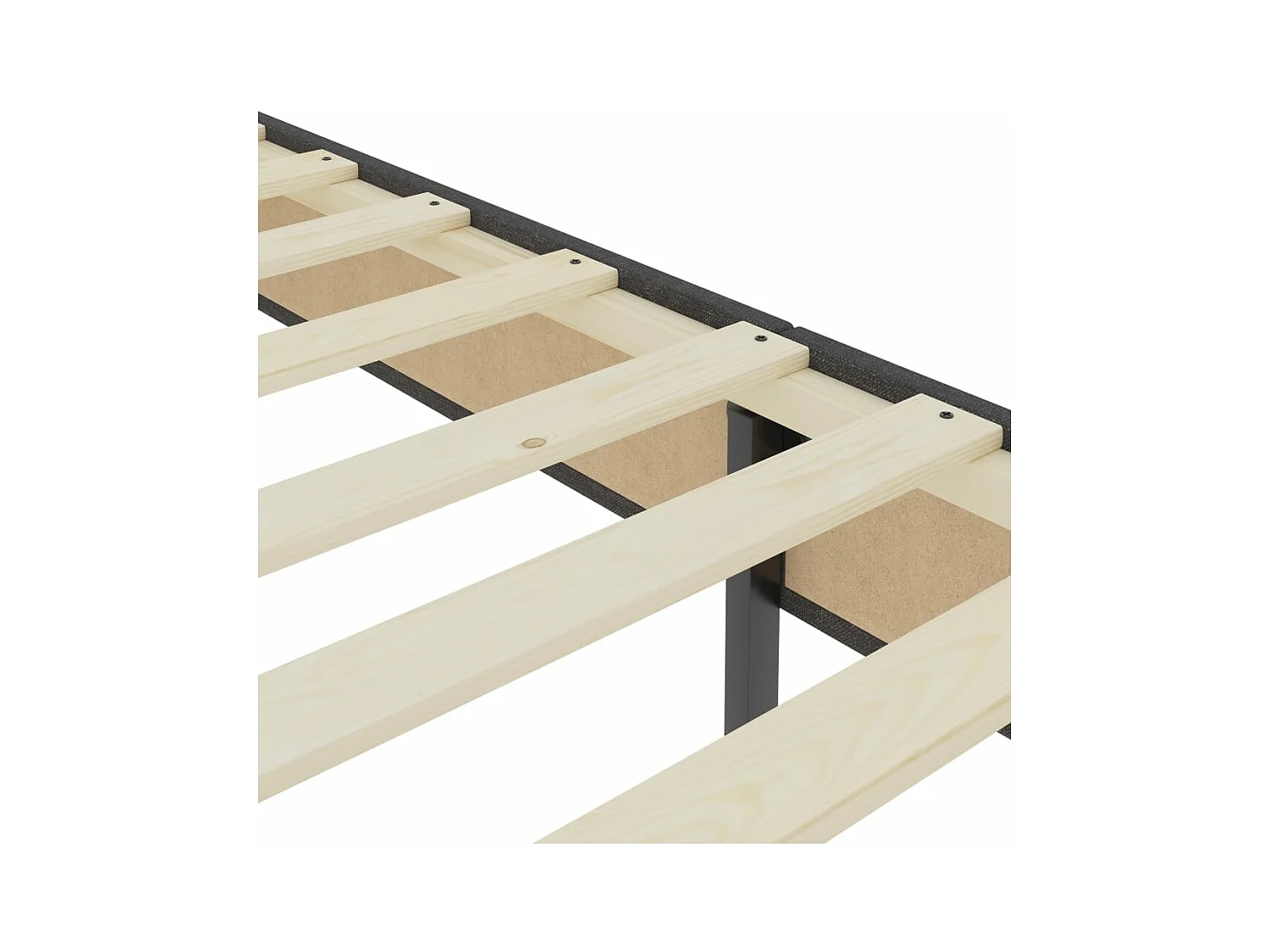 Sommier tapissier Gris foncé Tissu 140x200 cm