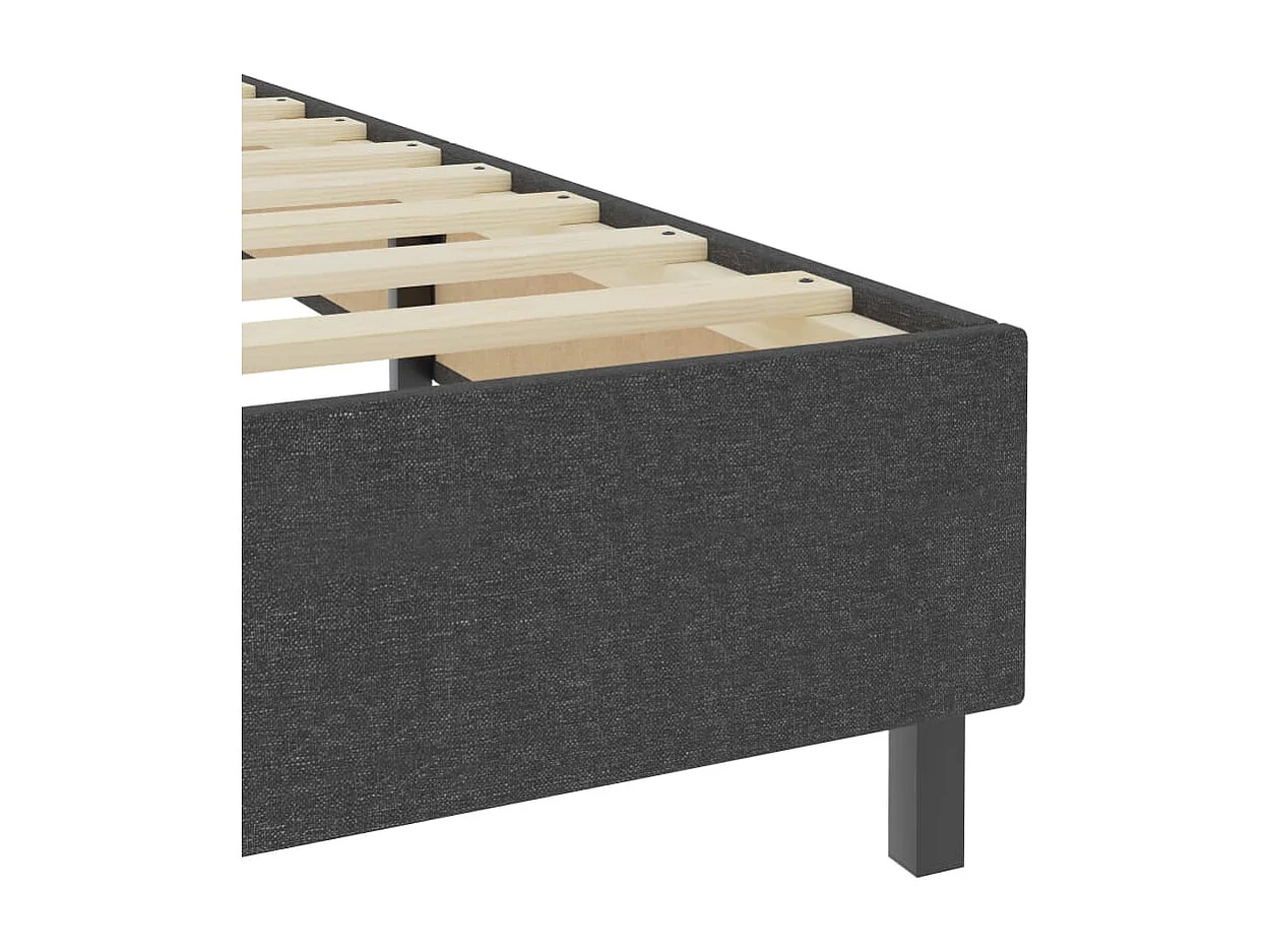 Sommier tapissier Gris foncé Tissu 200x200 cm