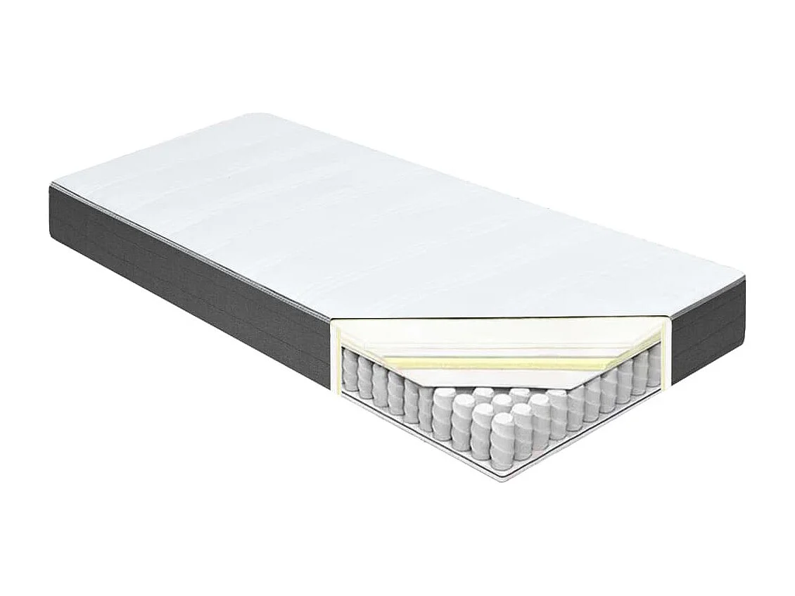 Sommier tapissier Gris foncé Tissu 200x200 cm