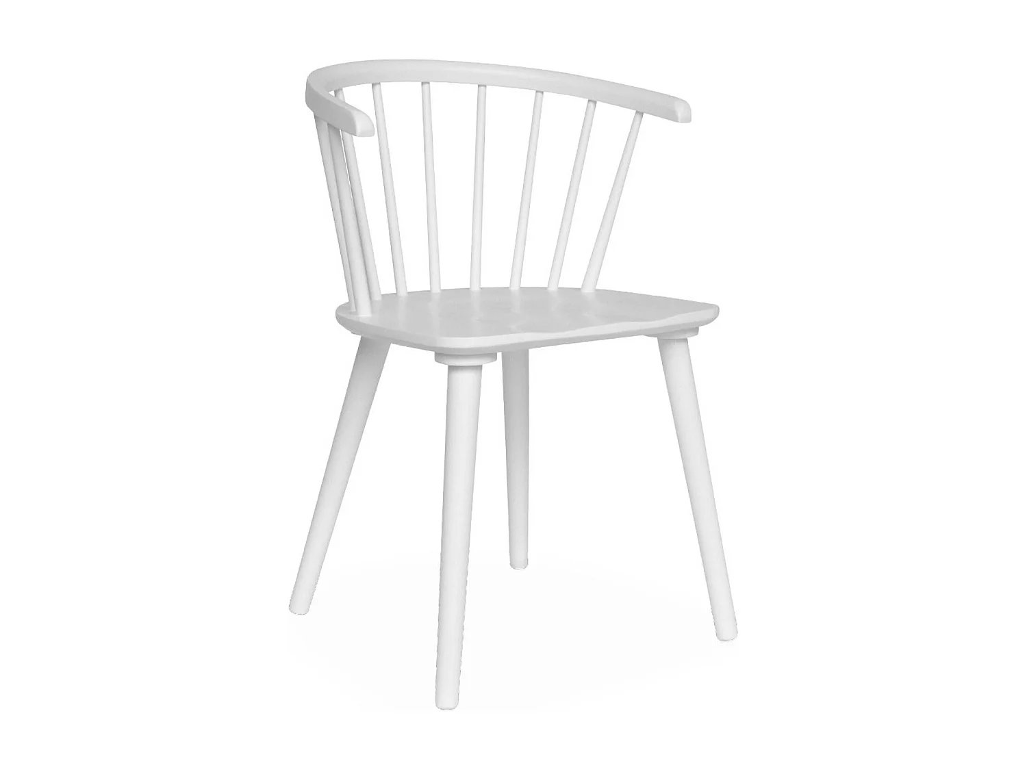 Set di 4 sedie in legno, bianco