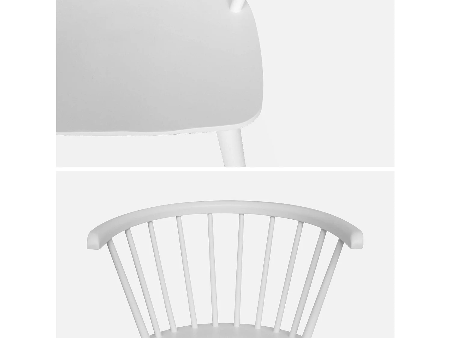 Set di 4 sedie in legno, bianco