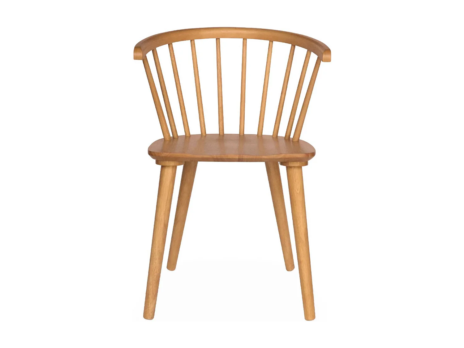 Silla de bar de madera y contrachapado, set de 4 natural