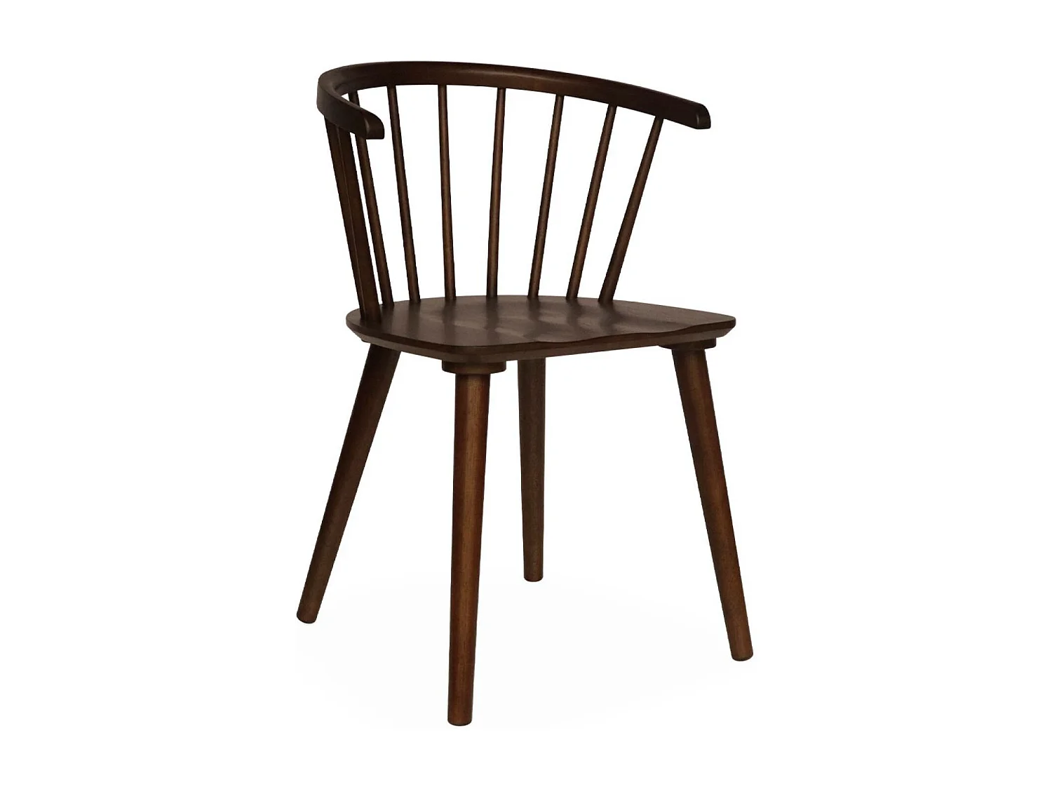 Set di 4 sedie in legno, marrone