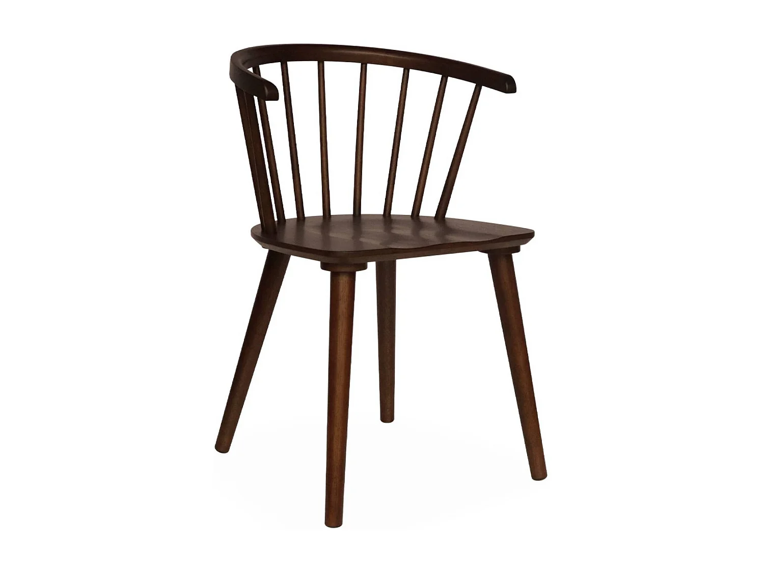 Set di 4 sedie in legno, noce