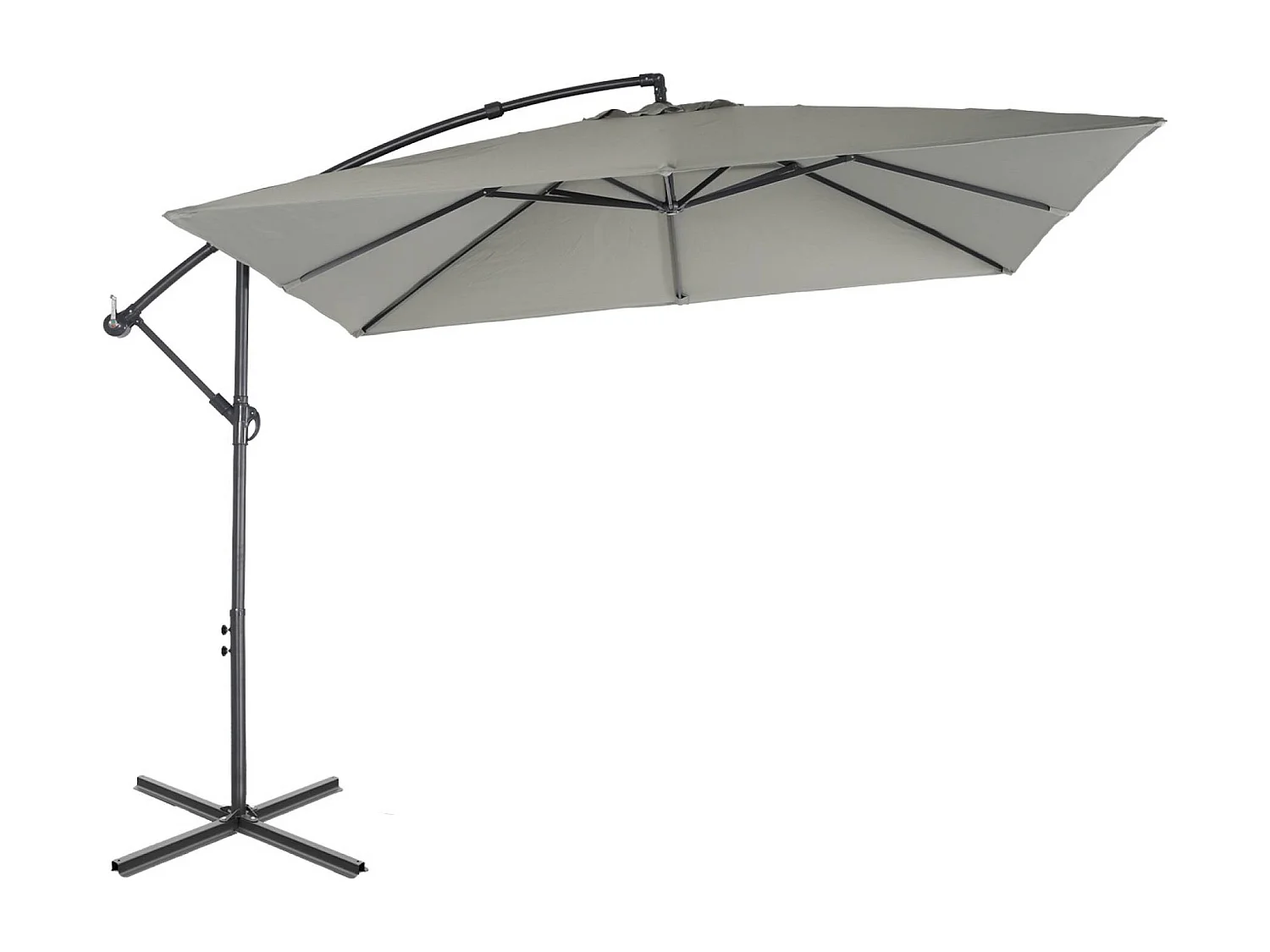 Ombrellone quadrato offset 3x3m, verde kaki