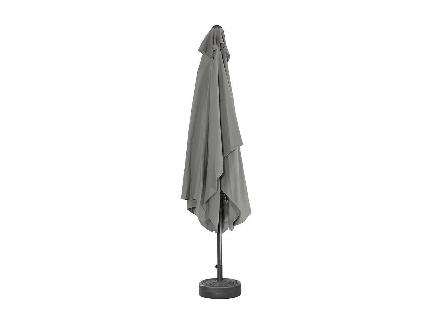 Parasol droit rectangulaire 2x3m - Touquet - Kaki - mât central en aluminium orientable et manivelle d'ouverture