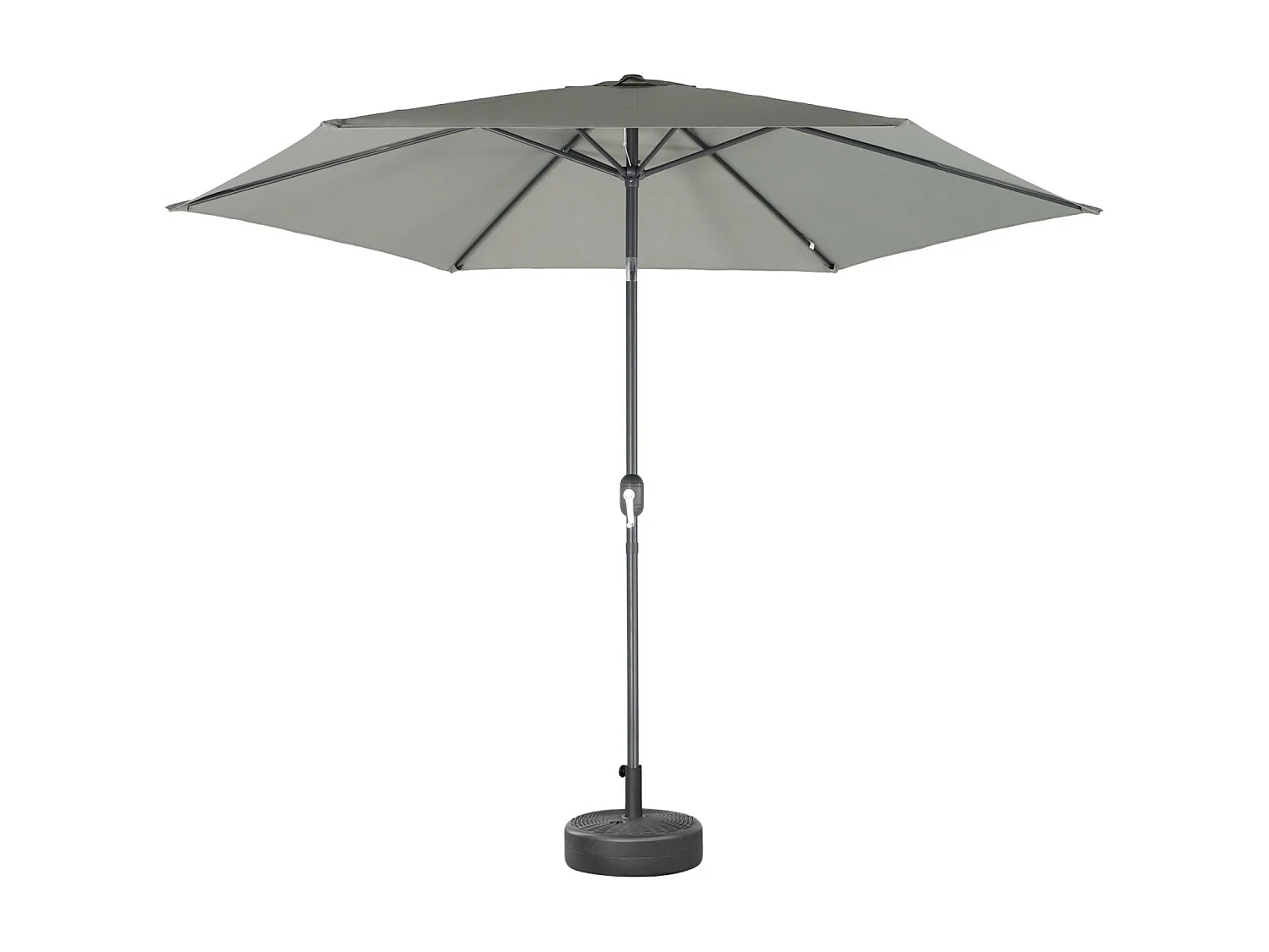 Parasol redondo 3m con mástil central verde kaki