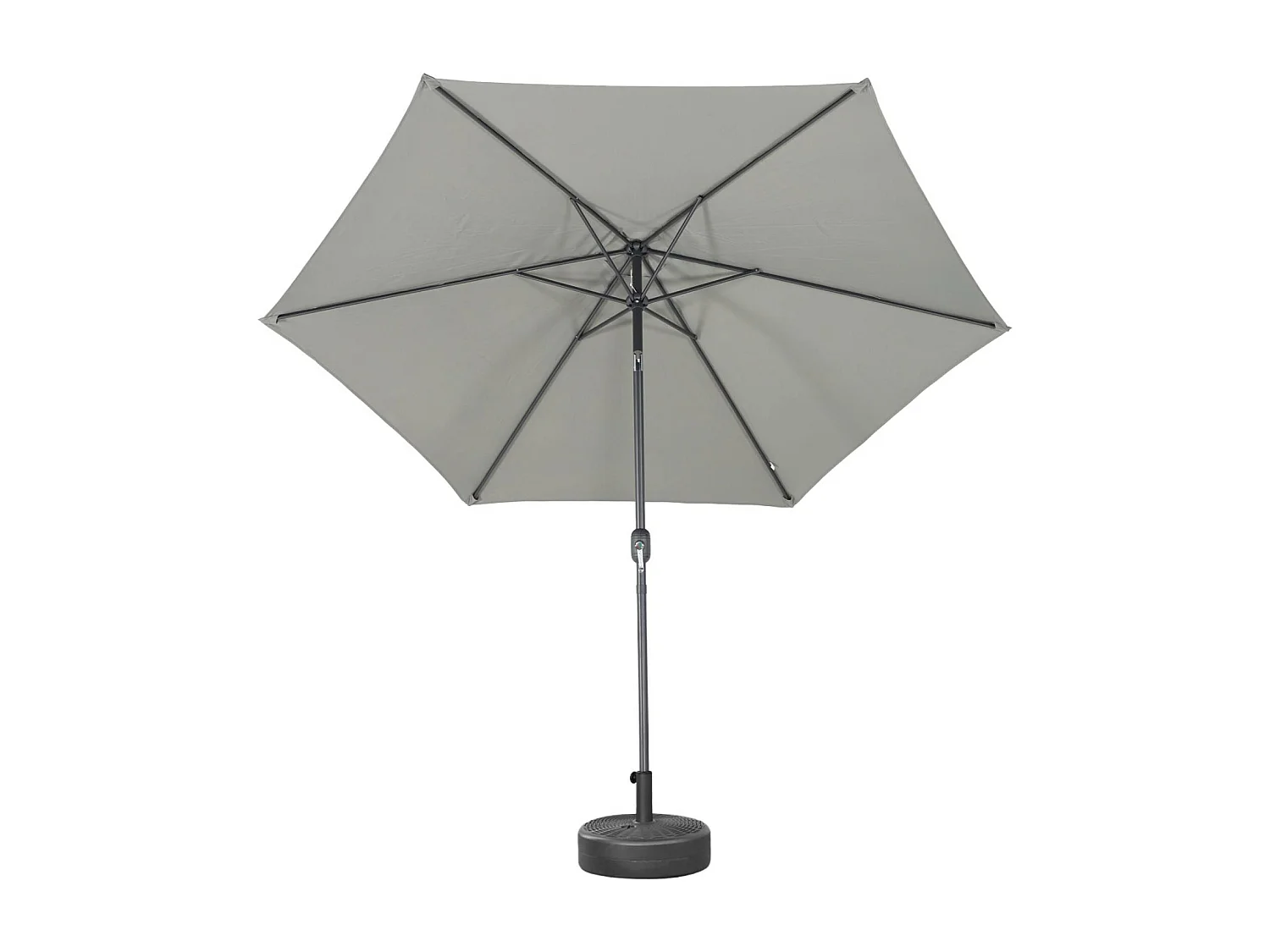 Parasol redondo 3m con mástil central verde kaki