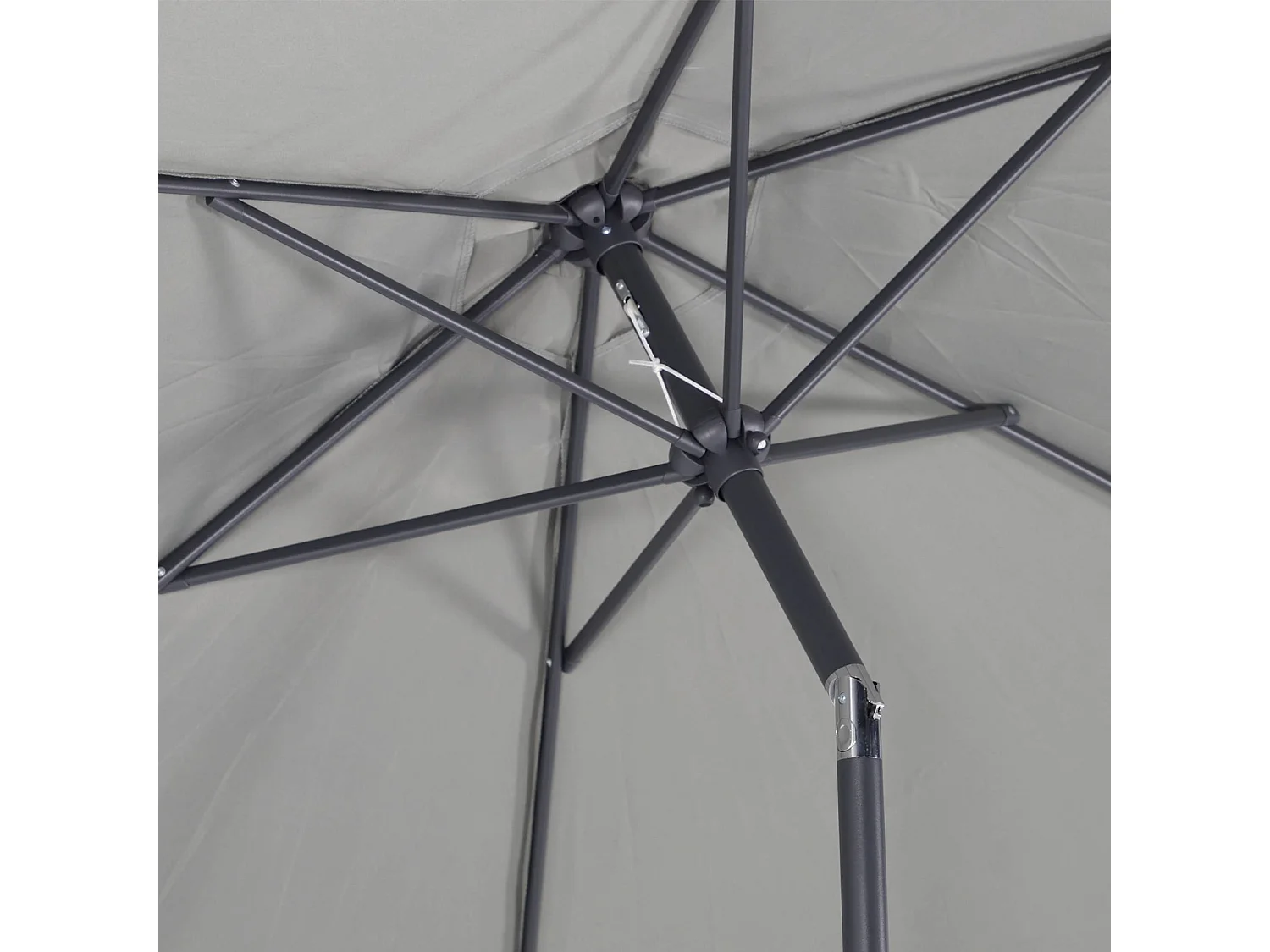 Parasol redondo 3m con mástil central verde kaki