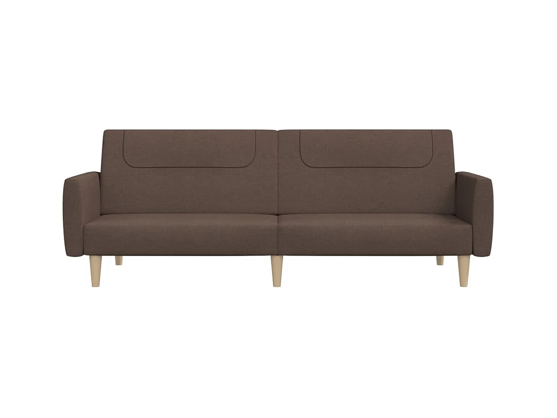 Canapé-lit à 2 places taupe tissu