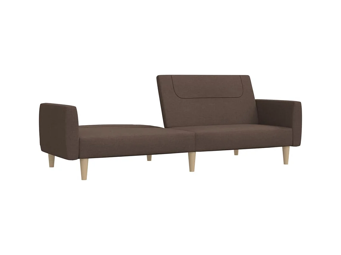 Canapé-lit à 2 places taupe tissu