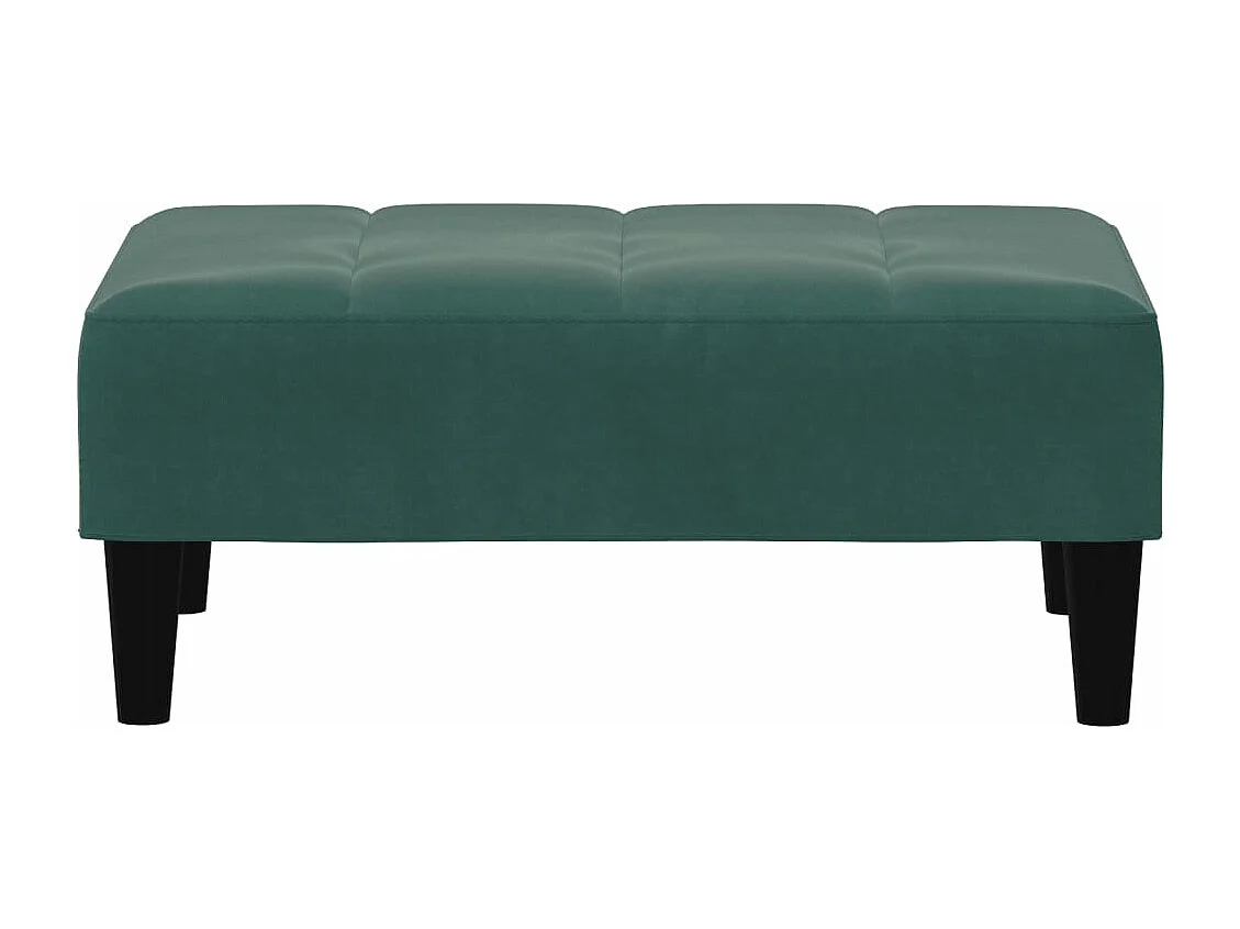 Sofá-cama 2 lugares c/ apoio de pés veludo verde-escuro