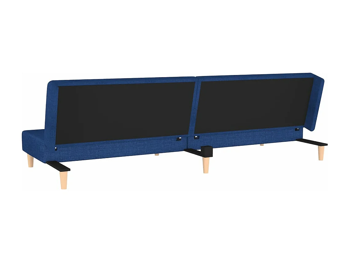 Slaapbank 2-zits met 2 kussens stof blauw