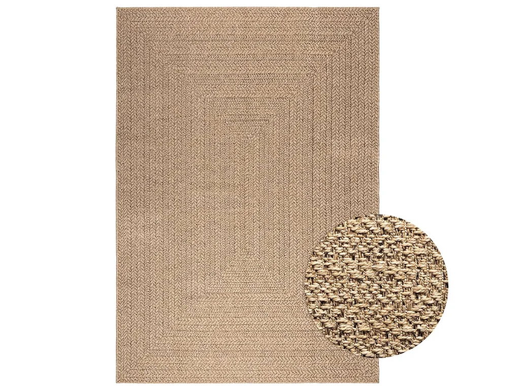 Tapis 160x230 cm aspect jute intérieur et extérieur
