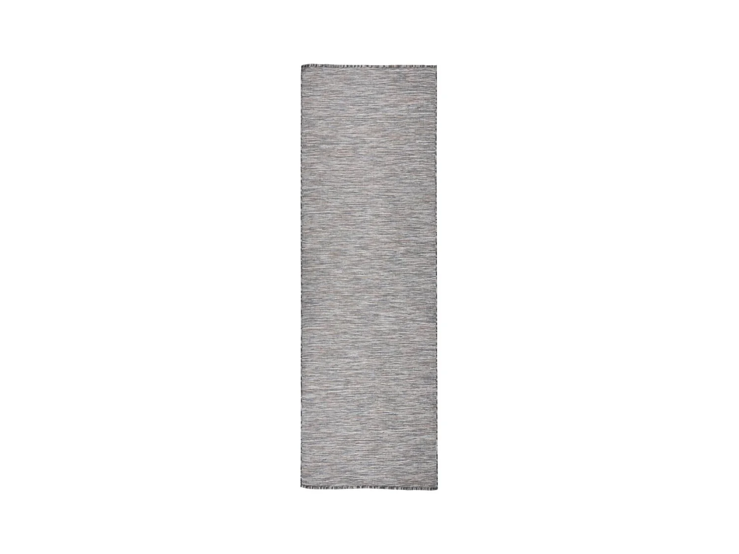 Tapis à tissage plat d'extérieur 80x250 cm marron et bleu