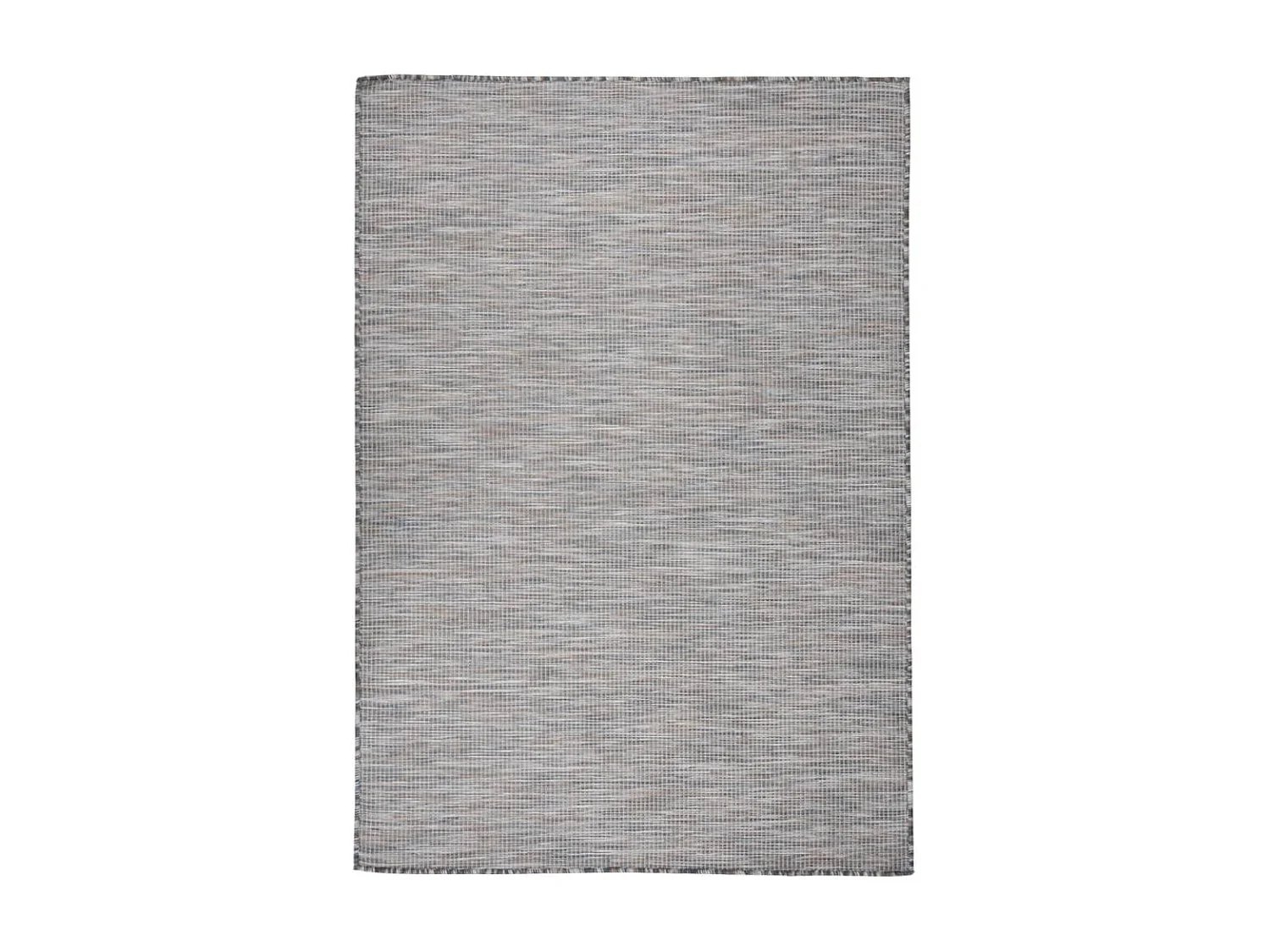 Alfombra de exterior de tejido plano marrón y azul 160x230 cm