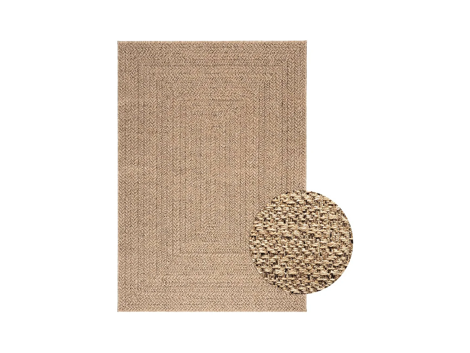 Tapis 120x170 cm aspect jute intérieur et extérieur