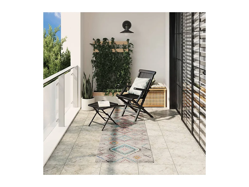Alfombra de interior/exterior diseño vintage ARBIZU 80x250 cm