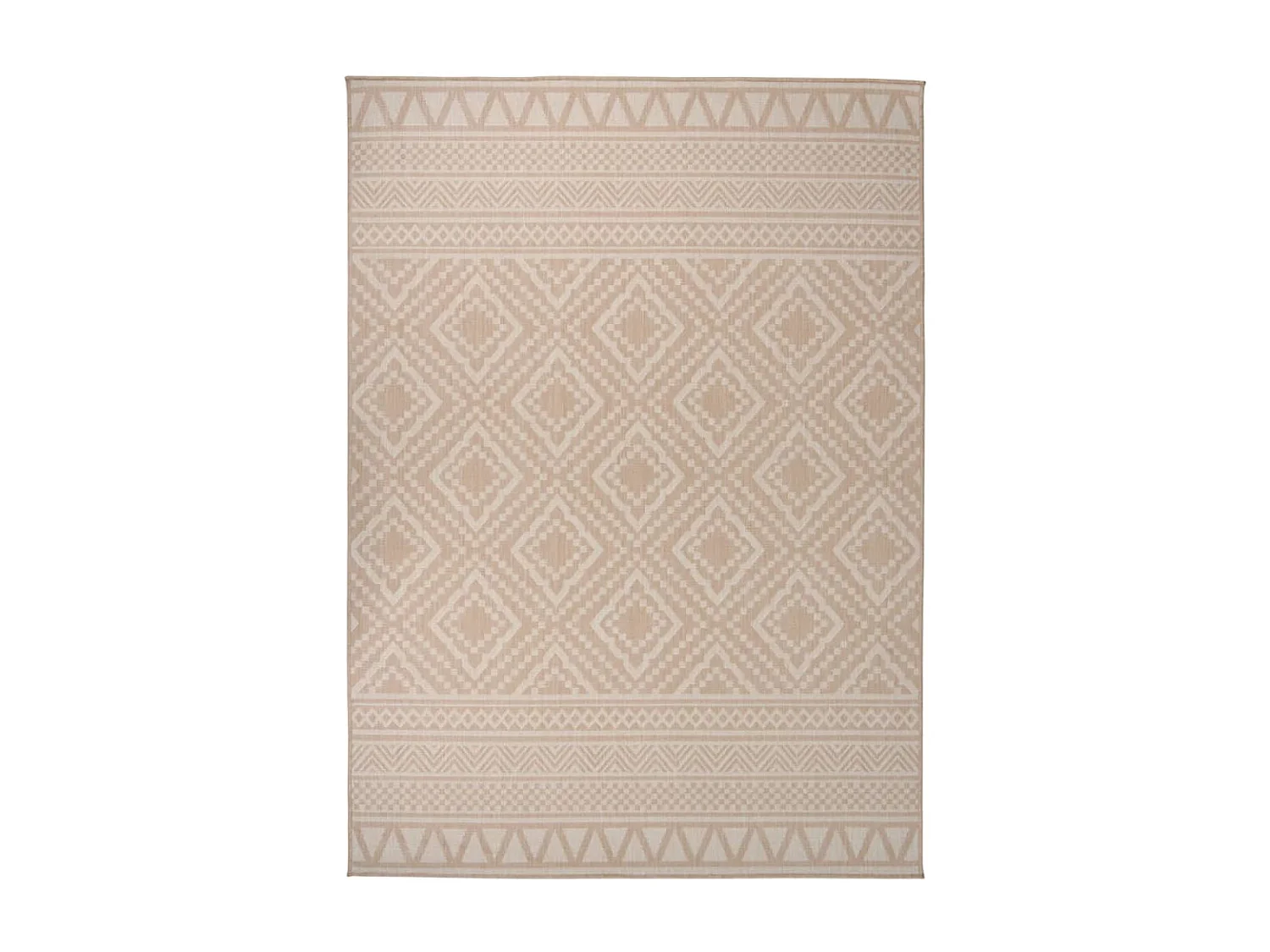 Alfombra de exterior de tejido plano rayas marrones 200x280 cm