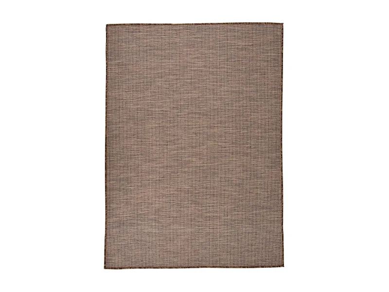 Alfombra de exterior de tejido plano marrón 200x280 cm