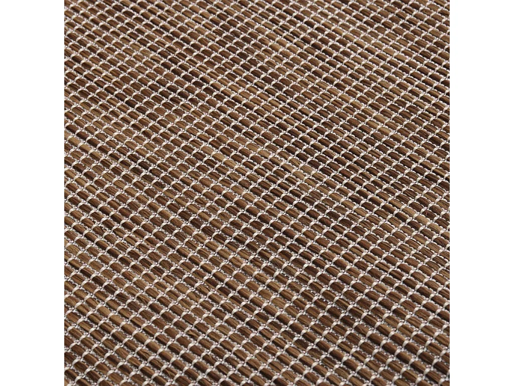 Tapis à tissage plat d'extérieur 200x280 cm marron