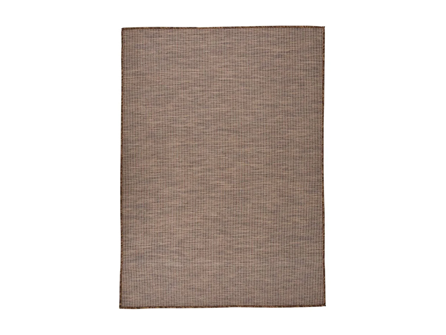 Alfombra de exterior de tejido plano marrón 200x280 cm