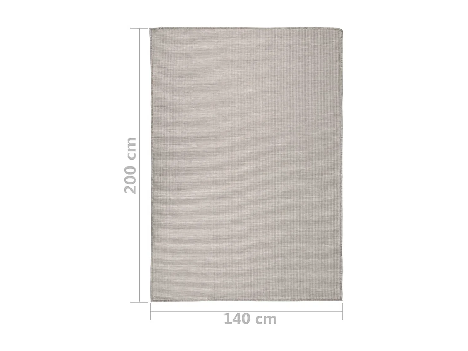 Alfombra de exterior de tejido plano gris taupe 140x200 cm