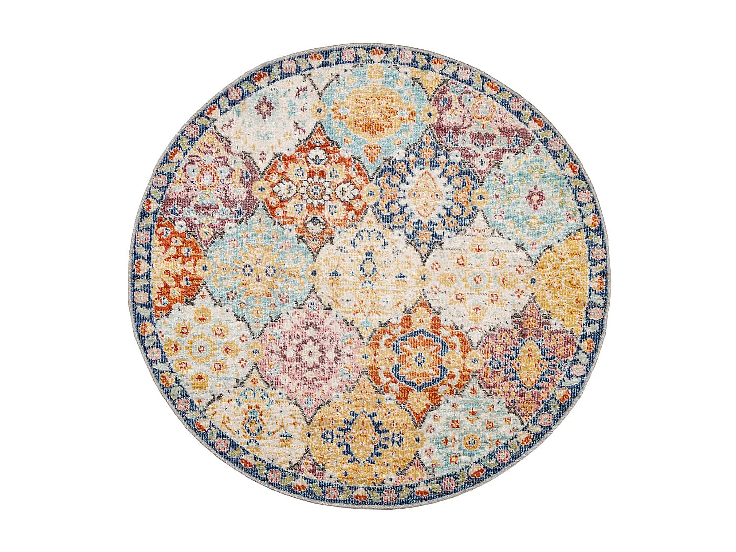 Tapis intérieur extérieur design vintage ø 120 cm