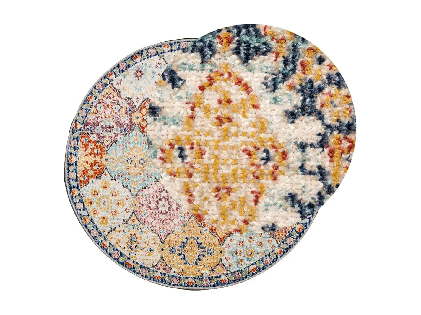 Tapis intérieur extérieur design vintage ø 120 cm