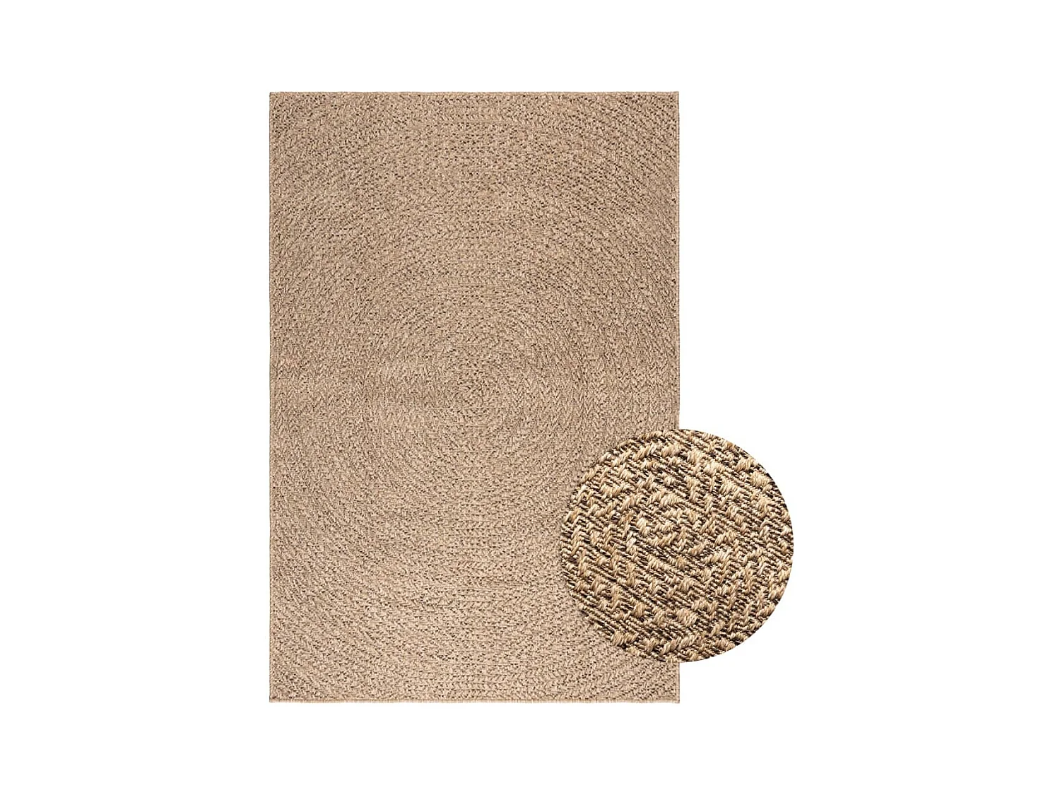 Tapis 120x170 cm aspect jute intérieur et extérieur