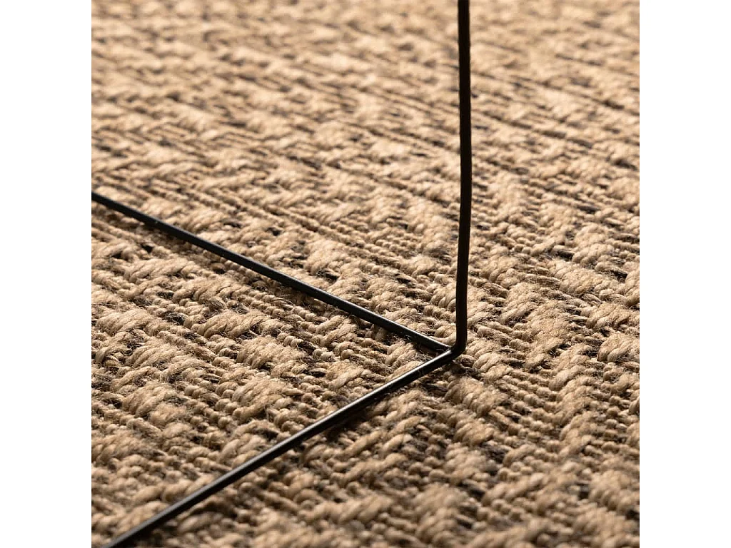 Tapis 120x170 cm aspect jute intérieur et extérieur
