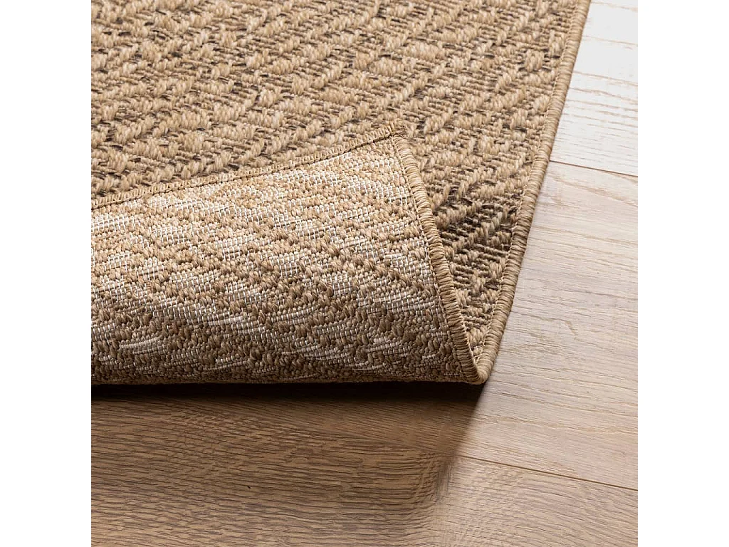 Tapis 120x170 cm aspect jute intérieur et extérieur