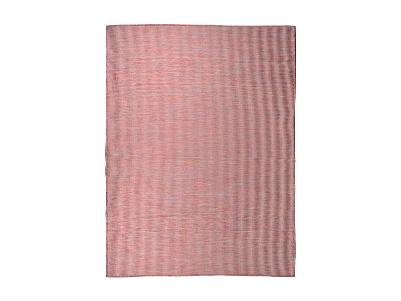 Tapete de tecido plano para exterior 120x170 cm vermelho