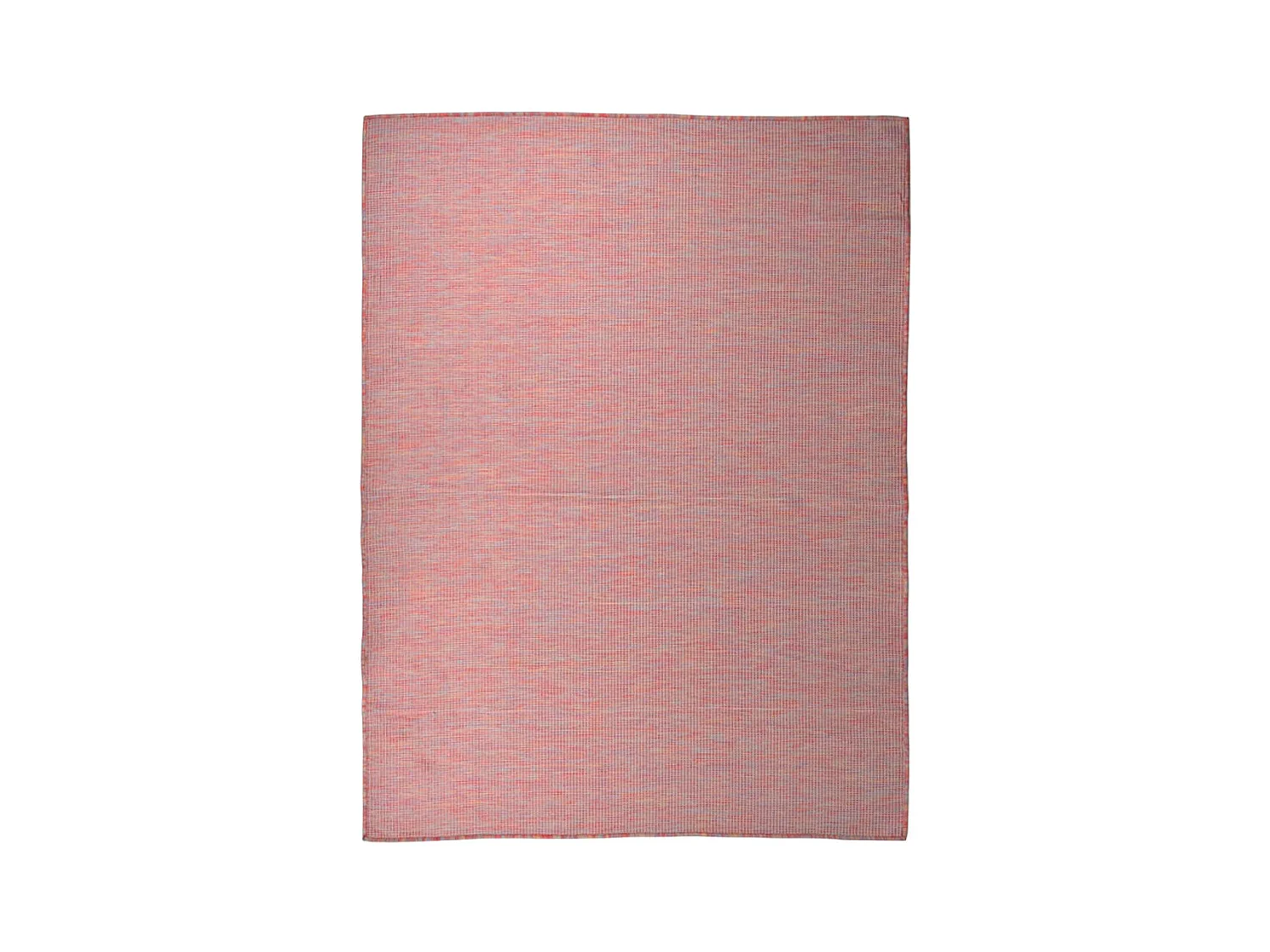 Tapis à tissage plat d'extérieur 120x170 cm rouge