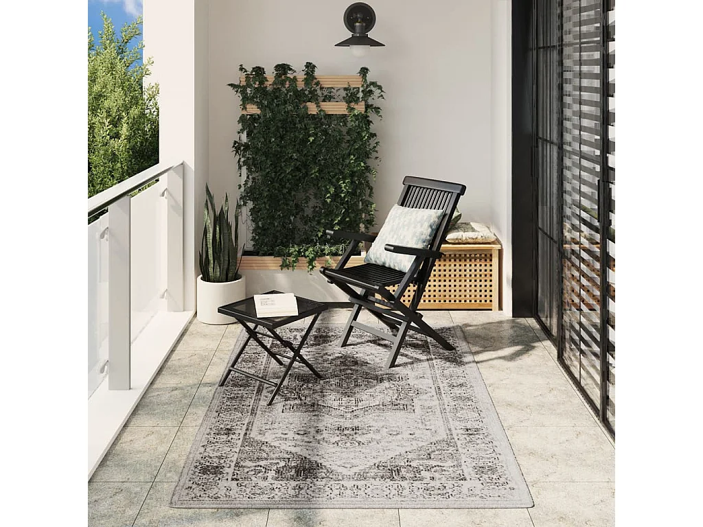 Tapis intérieur extérieur design vintage 140x200 cm