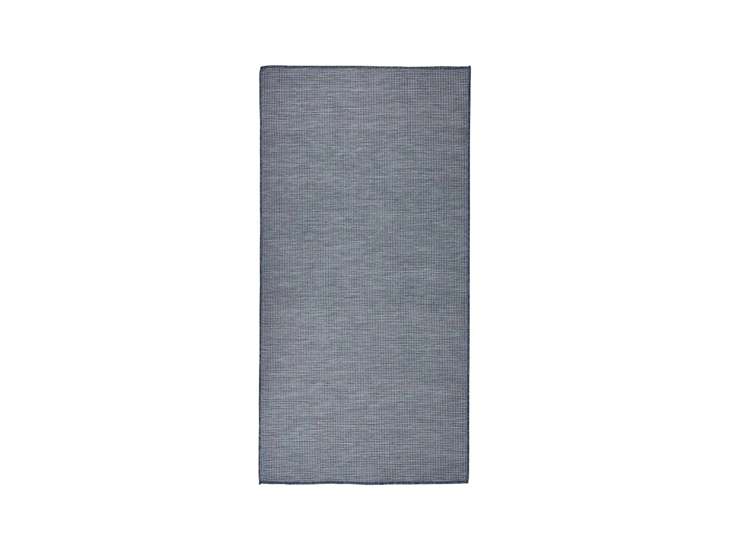 Alfombra de exterior de tejido plano azul 100x200 cm