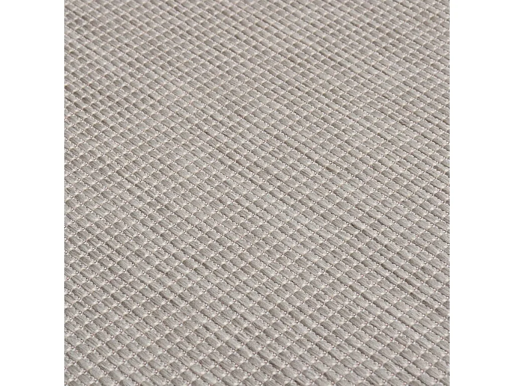 Tapis à tissage plat d'extérieur 80x150 cm taupe
