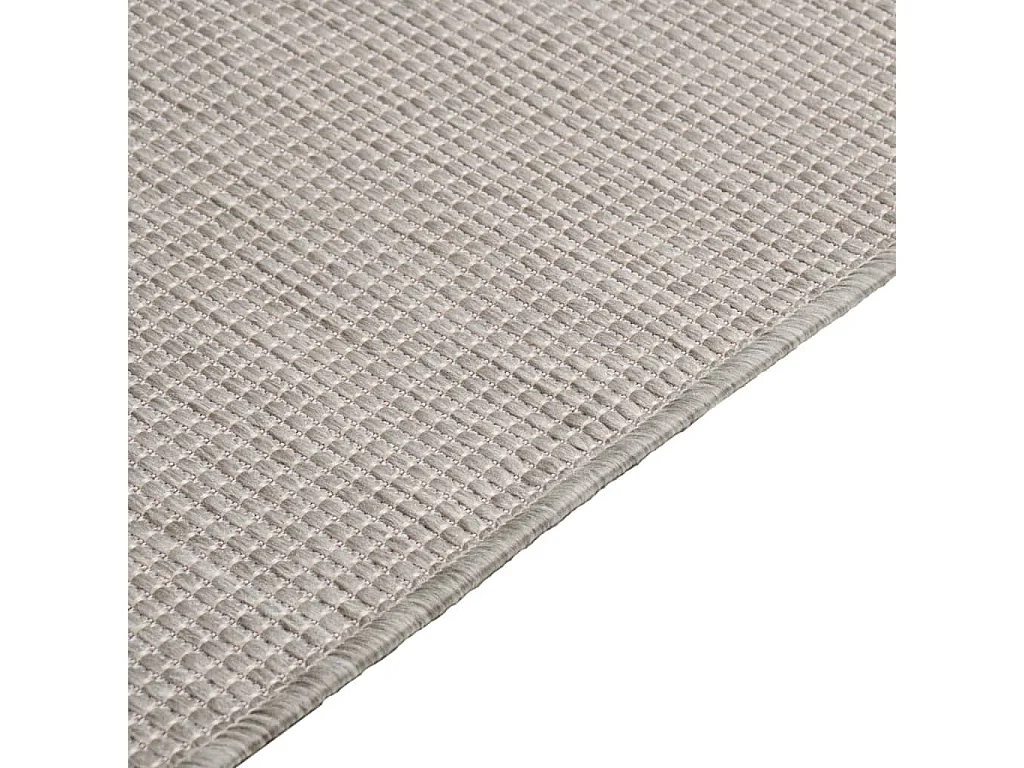 Tapis à tissage plat d'extérieur 160x230 cm taupe