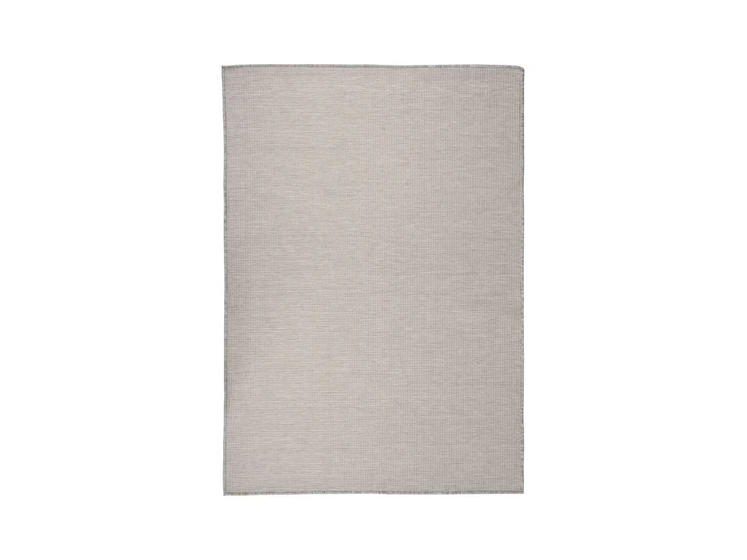 Tapete de tecido plano p/ exterior 160x230 cm cinza-acastanhado