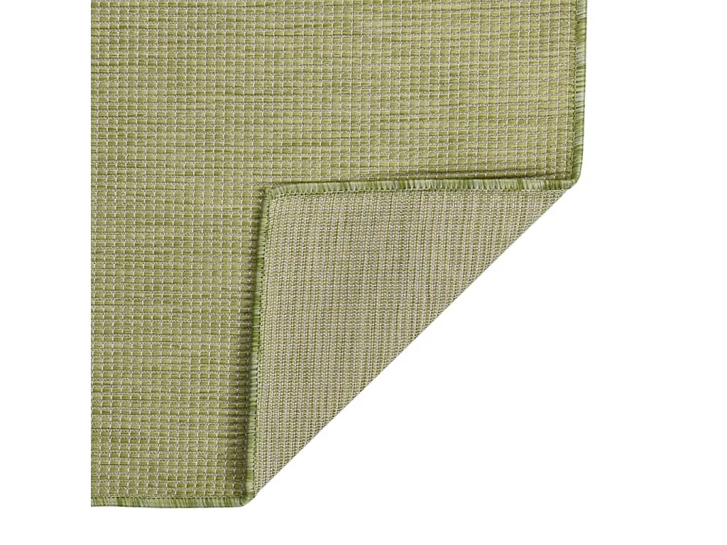Tapis à tissage plat d'extérieur 140x200 cm vert